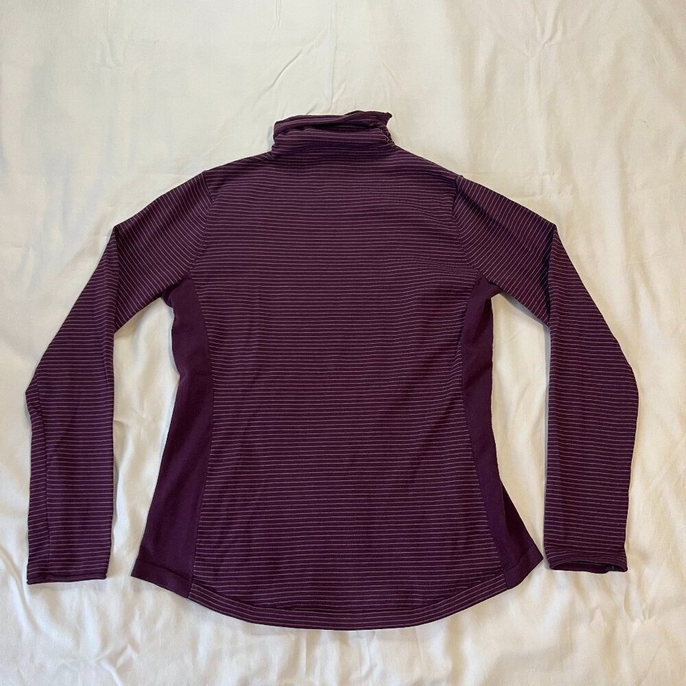 Duluth Trading Company Purple Stripe Turtleneck Long Sleeve | Size M